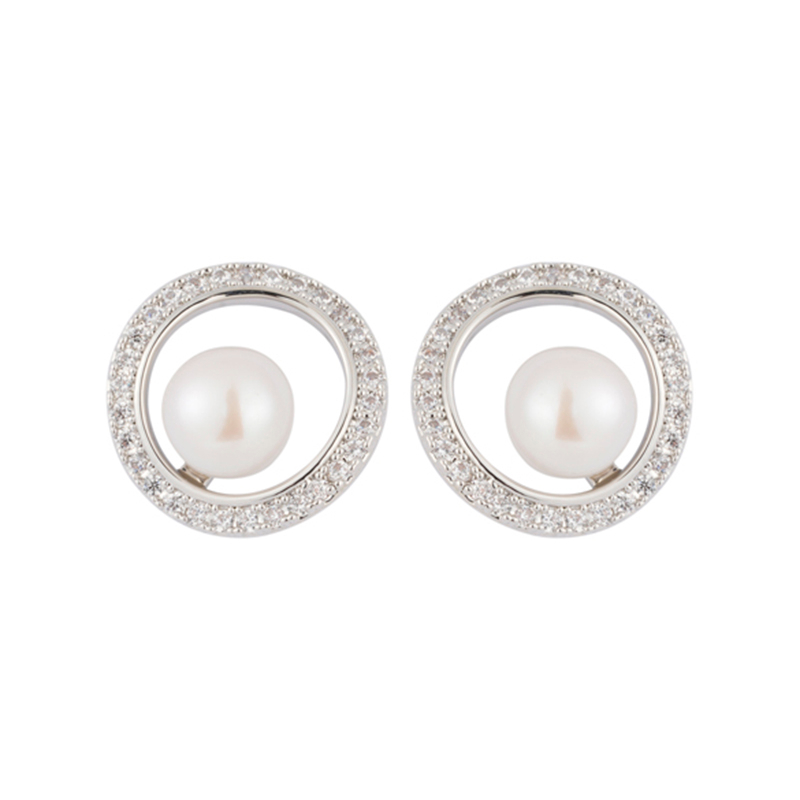 Basic Studs Pearl Zirconia Decor $2.02-2.41