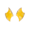 in-stock yellow enamel brass earring$1.5~2.0