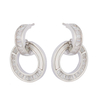 In-stock Mother Shell And Cubic Zirconia Round Earrings