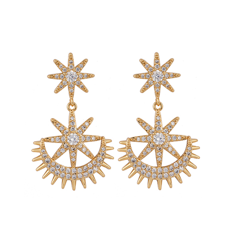 In-stock Fashion Zirconia Earrings $2.3-$2.8