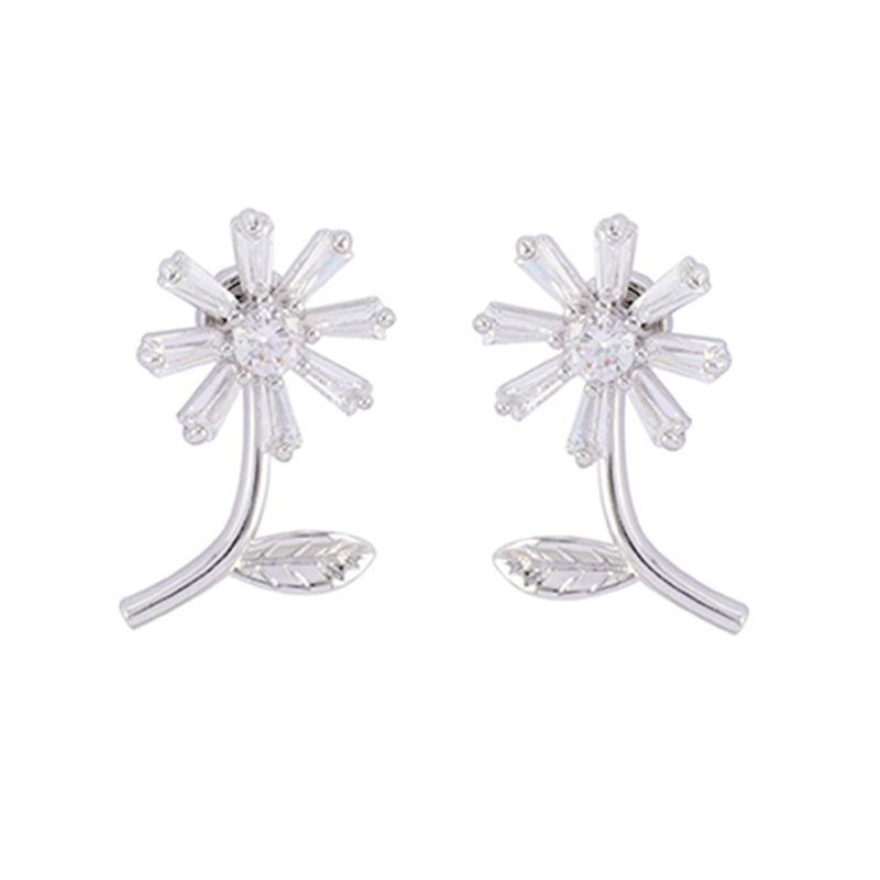 In-stock Flowers Cz Earrings
