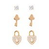 In-stock 3-pair Suits Cz Earrings$1.93~2.4