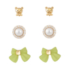 In-stock 3-pair Suits Cz Earrings$2.07~2.5