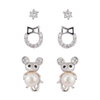 Multi-piece Set Pearl Mouse Earrings$2.4~2.9