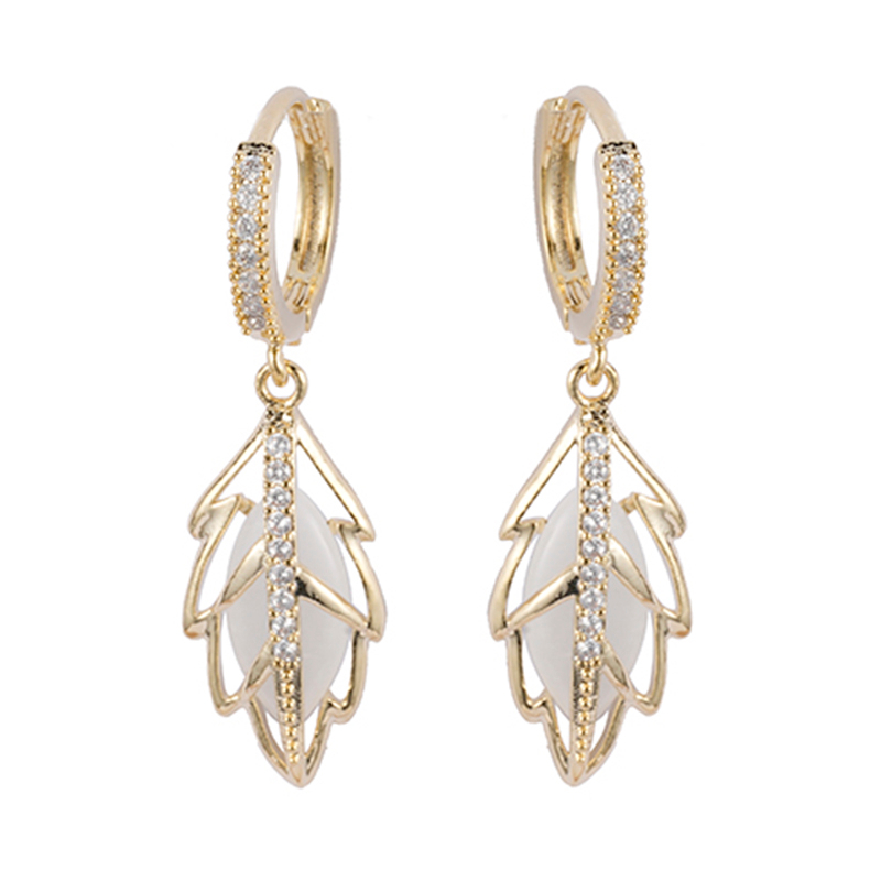 Fashion Leaves Semi-precious Stone Series Earrings $1.4-$1.9