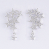 Fashion star drop cz Earrings   $1.94