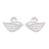 Pearl And Cz Decor Swan Earrings $2.06-2.46