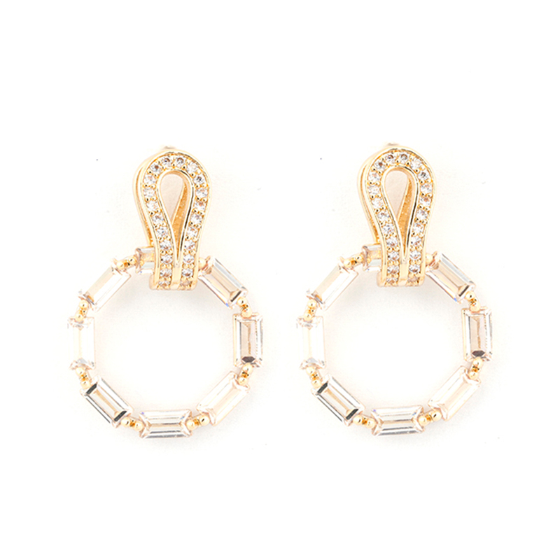 In-stock round cubic zirconia earrings $2.3-$2.8