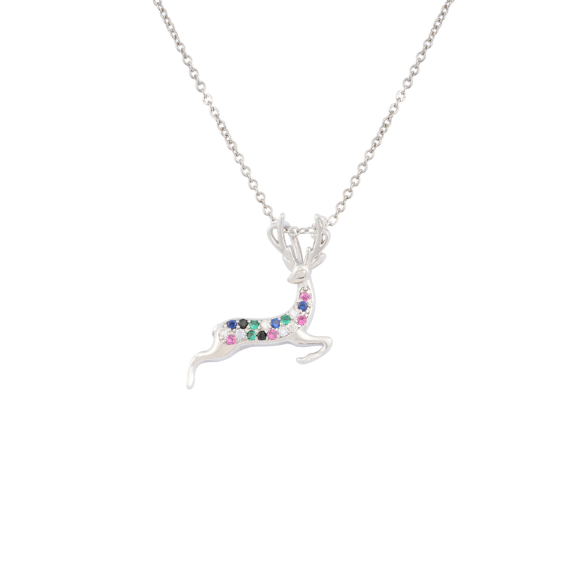 Running Deer Charm Necklace Multicolour $1.0-$1.6