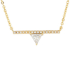 Easy-to-match Triangle Zirconia Pendant Necklace