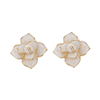In-stock Enamel Mixes Shell Rose Earrings