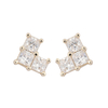 in-stock 3-square cubic zirconia earring