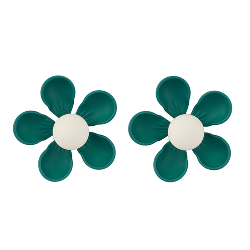 Jasper Green Floral Earrings
