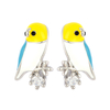 Multicolour Enamel Bird Decor Earrings$1.1~1.6