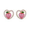 Pearl Pink Peach Earrings $0.8~1.3