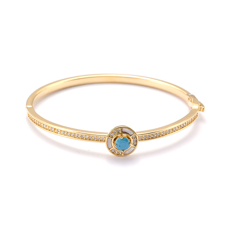 Fashion styles closed Bangle with turquoise $4.5-$5.1