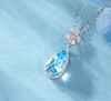 Sea Blue Gemstone Pendant Necklace NTB050