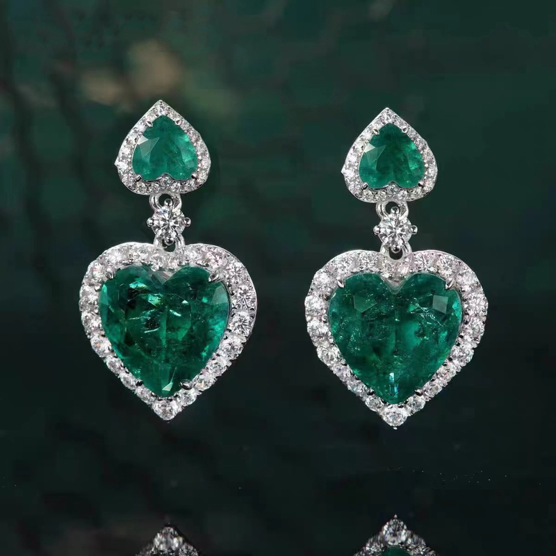 Fashion Love Emerald Earrings ETB008
