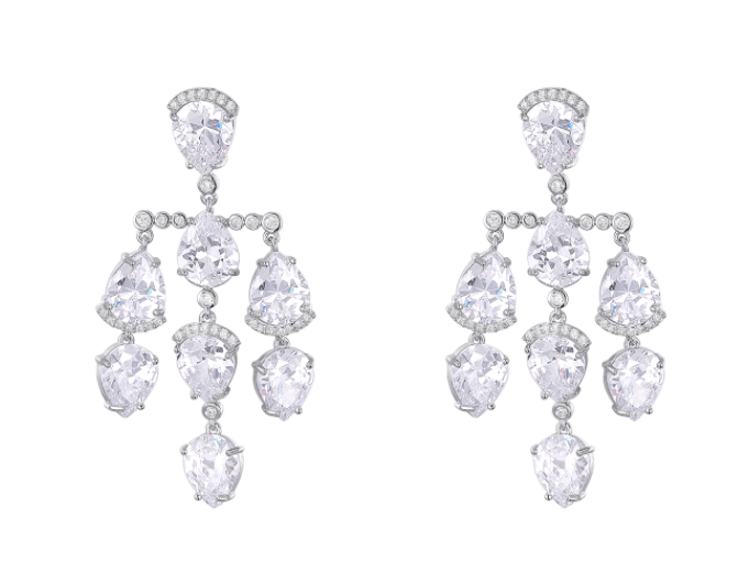Drop Earrings With Water-drop Shape Stone ETB056