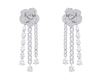 Bright Rose Tassel Zircon Earrings ETB082