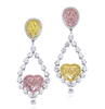 Love and Water-drop Shape Colored Gemstone Earrings ETB085