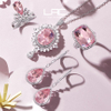 Sakura Pink Gemstone Jewelry Three Piece Set STB028
