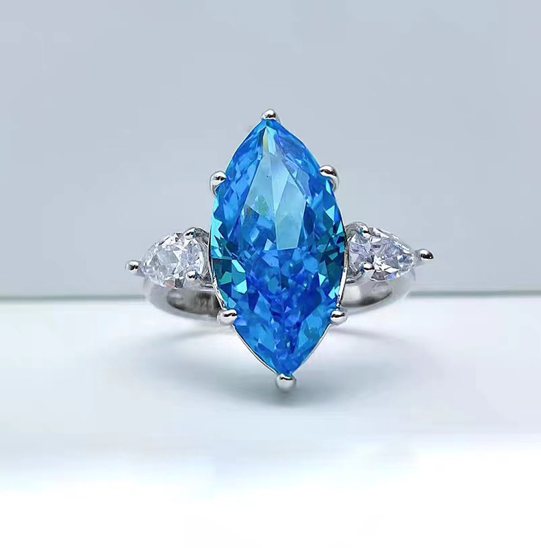Topa Blue Marquise Gemstone Ring RTB059