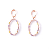 Rose Gold Plated Colored Cz Earrings