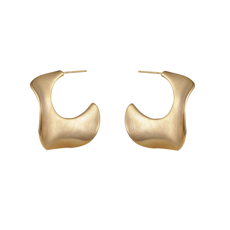 Matte 14k Gold Plated Earrings