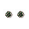 Cubic Zirconia Enamel Earrings 