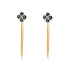 Green Cubic Zircon Tassel Earrings