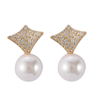 Gold Plated Pearl Earrings available $1.27-1.67