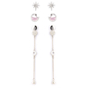 In-stock 3-pair Suits Cz Earrings$2.85~3.3