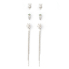 In-stock 3-pair Suits Cz Earrings$2.61~3.1