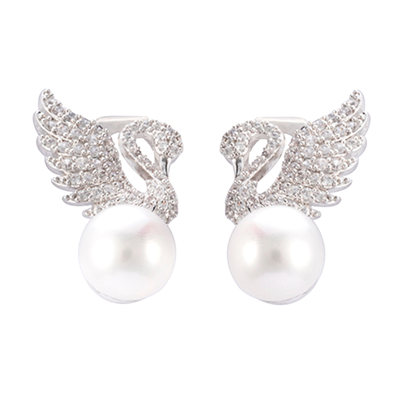 Swan Pearl Earrings $2.3-2.7