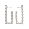 Rectangular Personalized Pearl Cz Earrings Negotiable Price $1.98-2.48