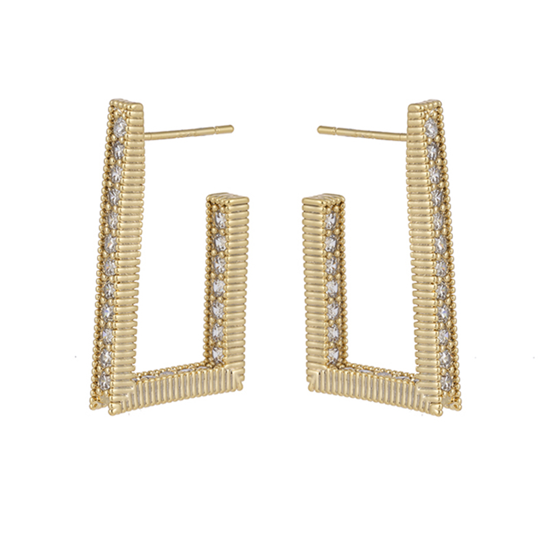 Square U Hoop Earrings wholesale $1.5-2.0