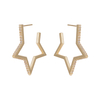 Zirconia Star Hoop Earrings negotiable $2.5-3.0
