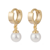 Basic Pearl Earrings Gold And Rhodium Plated