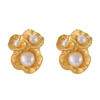  Lotus Leaf Pearl Studs $2.88-3.43