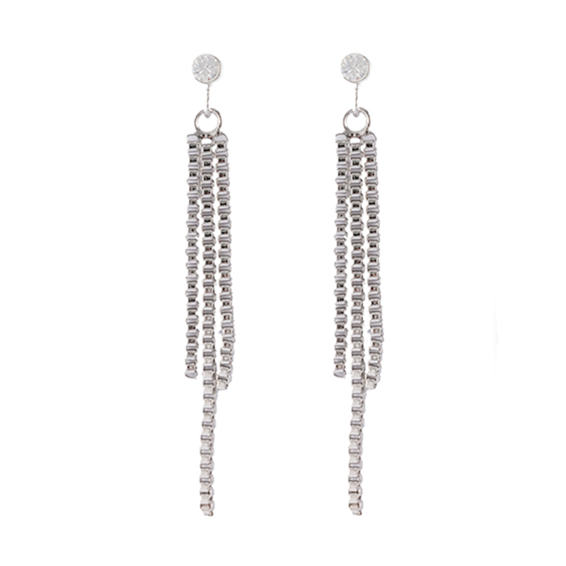In-stock Tassels Cz Earrings