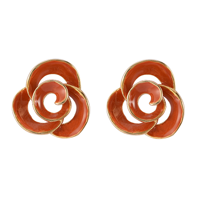 Elegant Enamel Rose Earrings$1.2~1.7