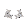 in-stock 3-square cubic zirconia earring