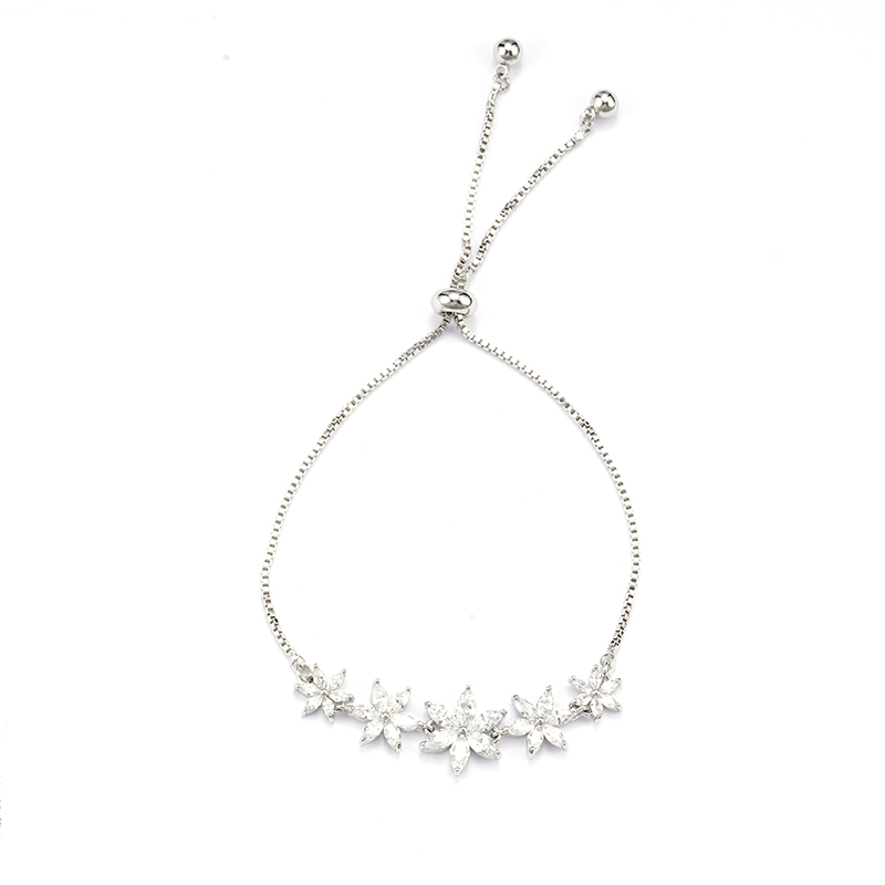 Fashion styles closed bracelet with flower pendant $3.8-$4.4