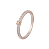 Cubic Zirconia Ring Rose Gold Plated
