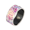 Pattern Imitation Rhodium Bangle 29mm PET007