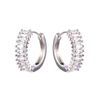 Hoop Earrings Cubic Zirconia Decor $1.0-1.7