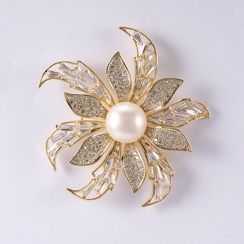 Faux Pearl Blossom Brooch $7.5-8.0