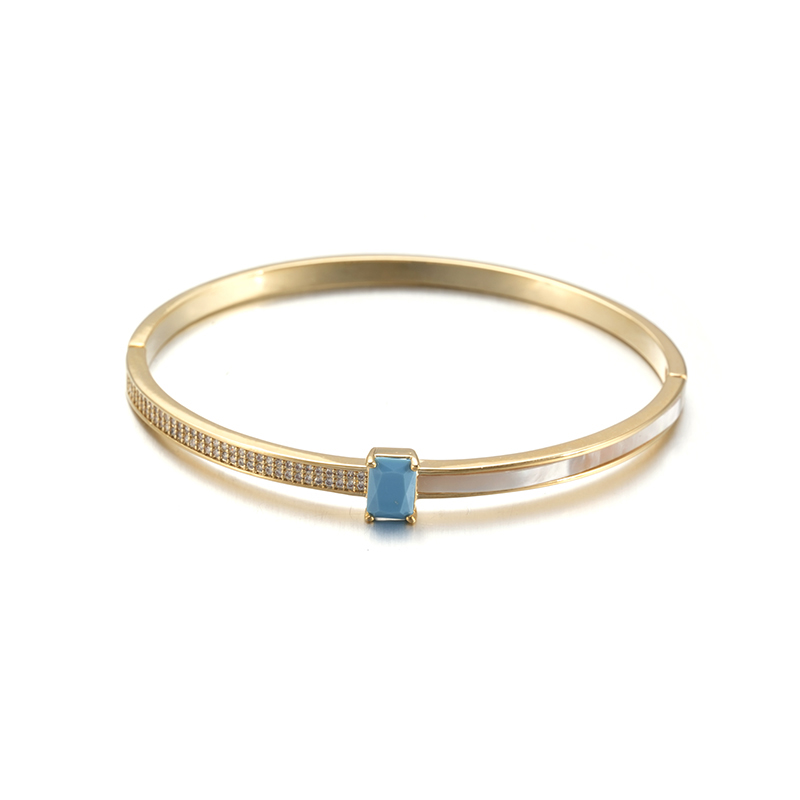 Fashion styles open Bangle with gemstone $6.5-$7.1