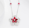 Ruby Five Flowers Pendant Necklace NTB055